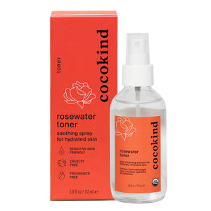 Cocokind Tónico de Agua de Rosas, niebla refrescante para equilibrar el pH.