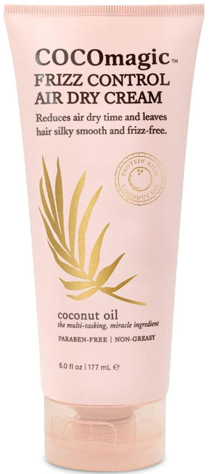 Cocomagic crema secado al aire para control del frizz en el cabello.