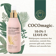 Cocomagic con aceite de coco y extractos botánicos para nutrición.