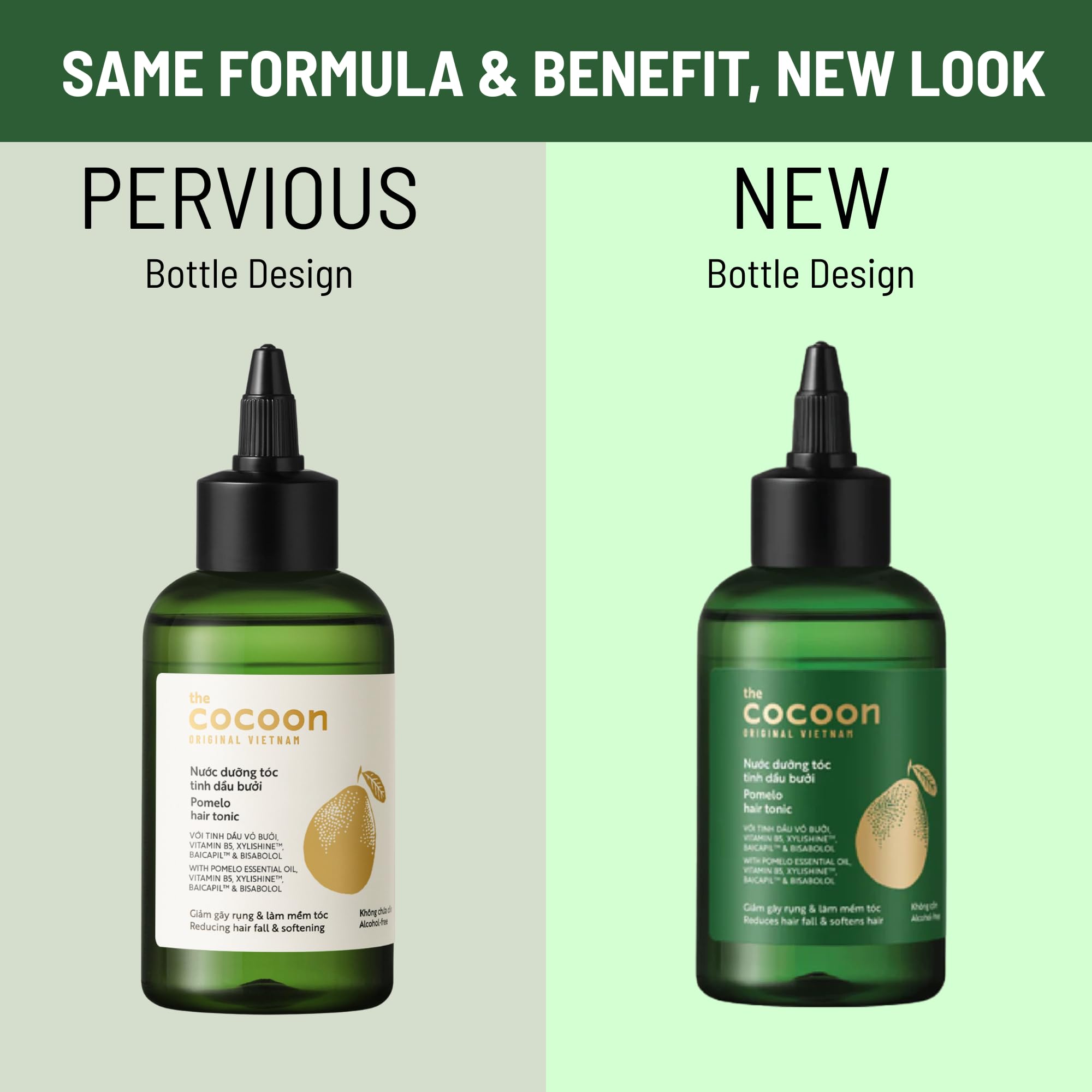 COCOONORIGINAL Tonico Pomelo rociado sobre el cuero cabelludo para absorción eficiente.