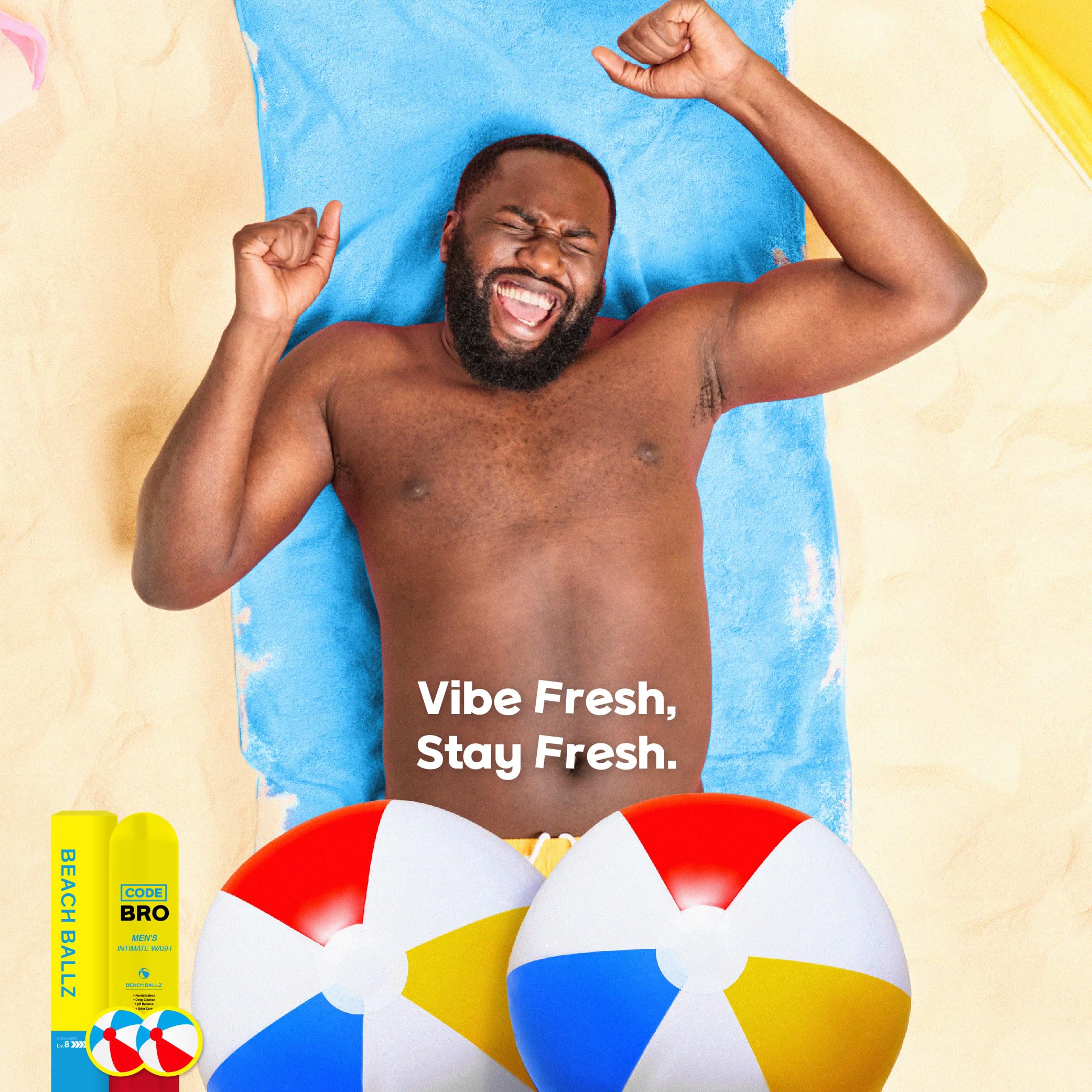 Code Bro Beach Ballz espuma aromatica para limpieza suave y revitalizante