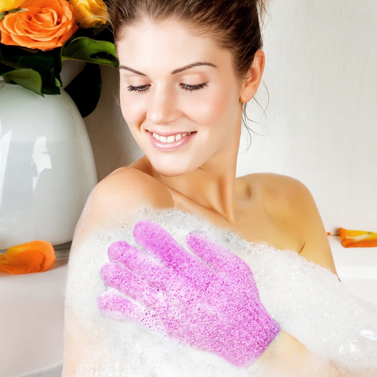 Codream guante exfoliante para ducha, doble cara: exfoliación y masaje en una herramienta