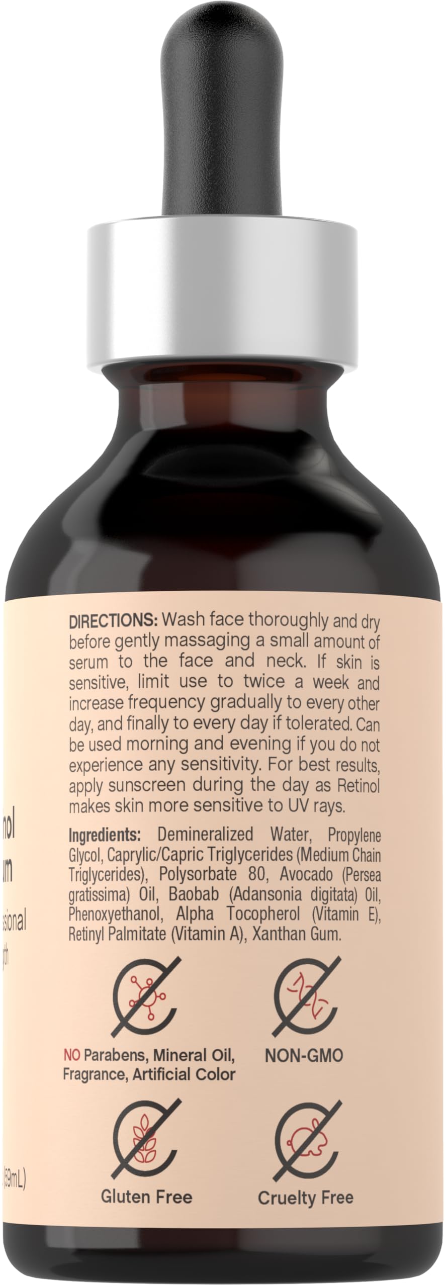 Coera Retinol Serum con gotero para aplicación precisa y suave.