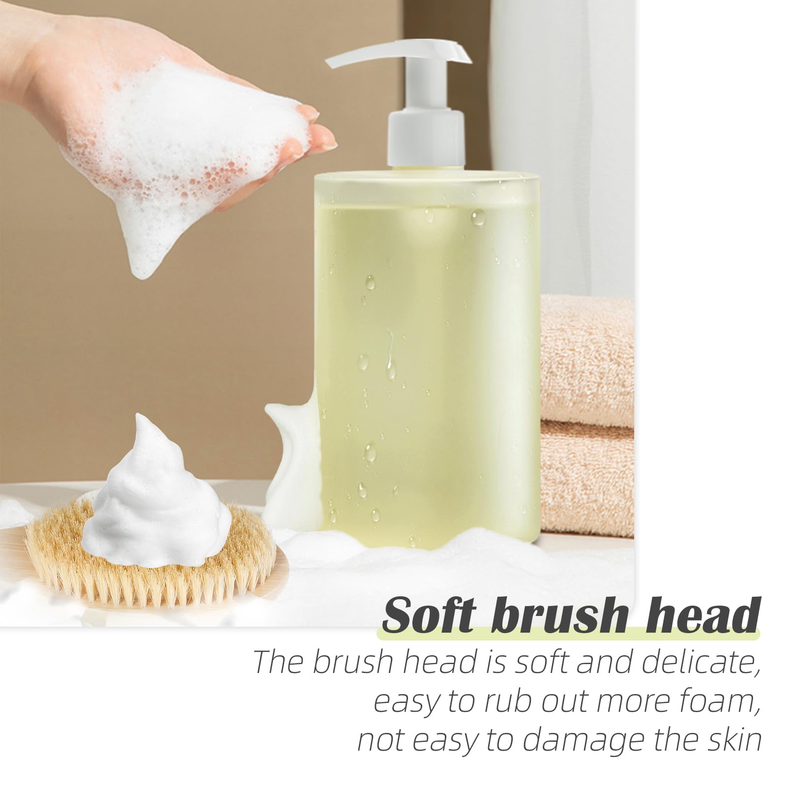 COINPOTIA cepillo para espalda, uso en ducha y relajación muscular.