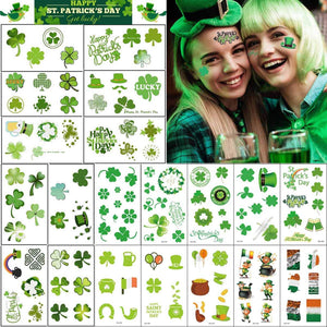 Tatuajes temporales COKOHAPPY San Patricio, paquetes listos para fiestas y decoración rápida.
