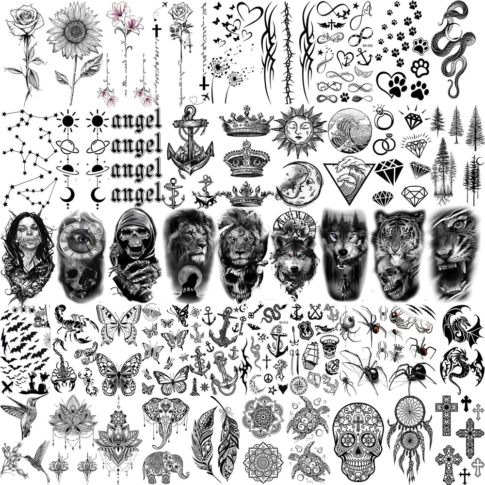 Tatuaje temporal COKTAK luna 3D, adecuado para looks nocturnos