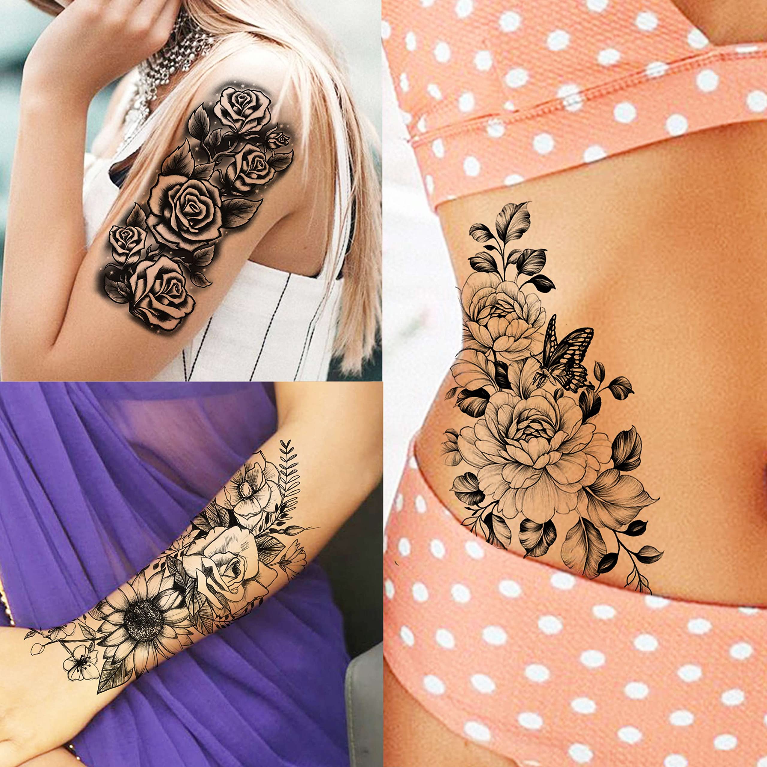 Tatuaje temporal COKTAK mariposa 3D, fácil de aplicar