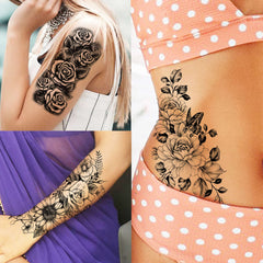 Tatuaje temporal COKTAK mariposa 3D, fácil de aplicar