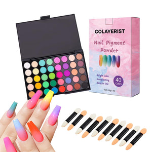 COLAYERIST pigmentos para uñas con 40 colores para degradados duraderos