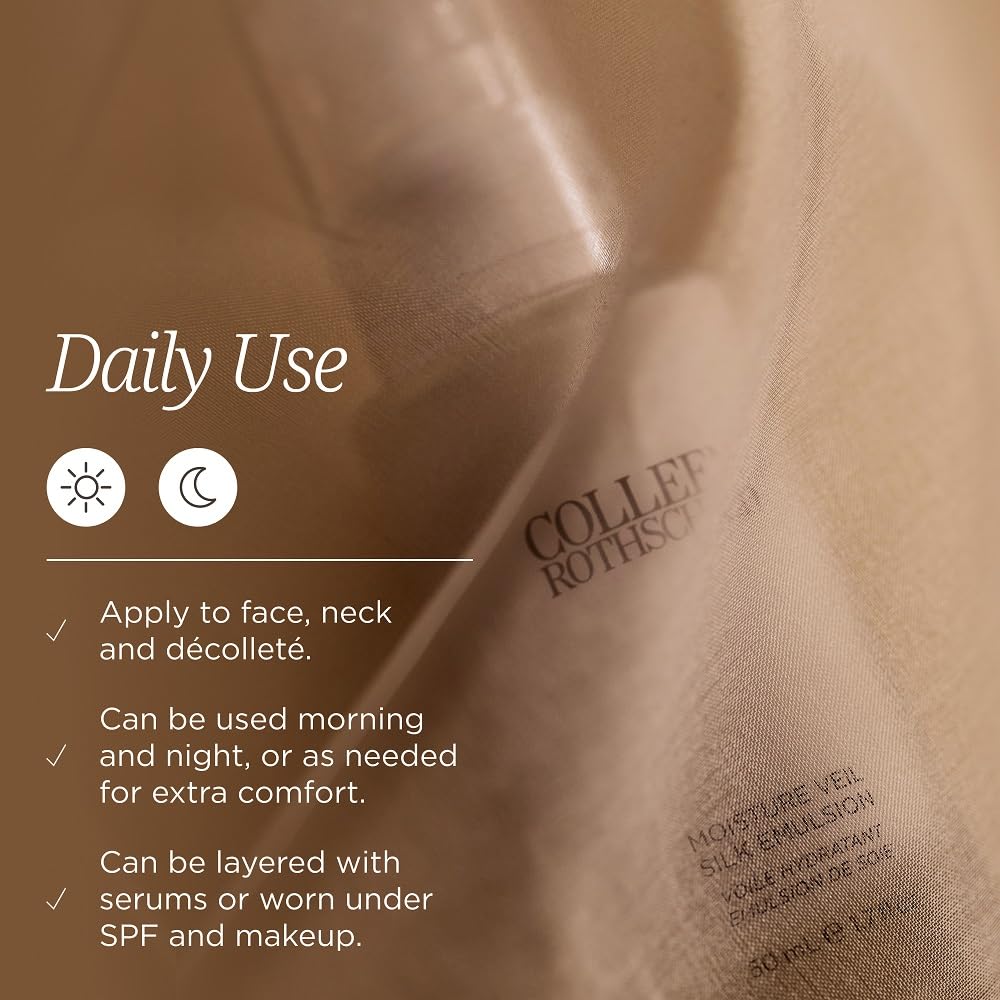 Colleen Rothschild Moisture Veil Silk Emulsion, ácido hialurónico mejora la apariencia de líneas finas.