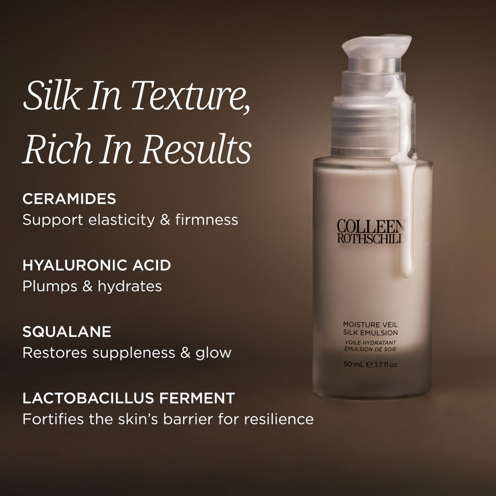 Colleen Rothschild Moisture Veil Silk Emulsion, hidratación prolongada para todo el día.