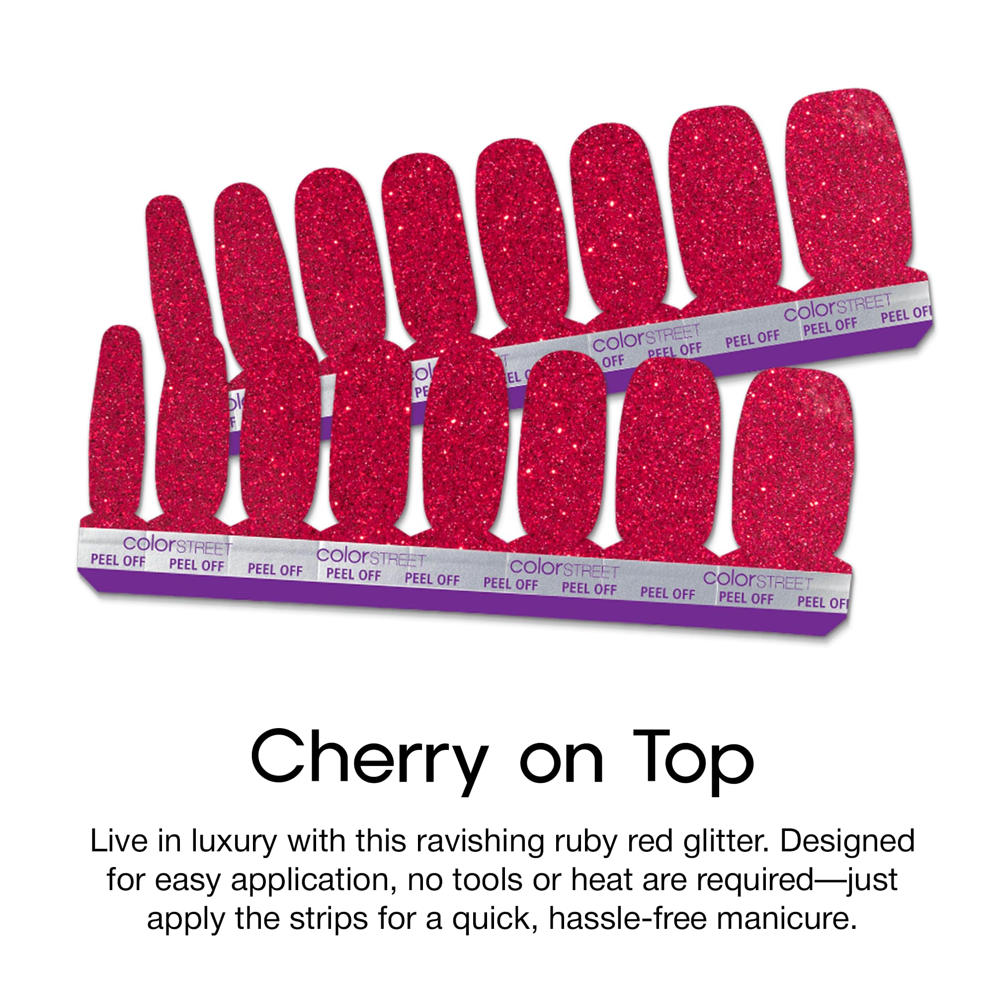 Aplicación fácil sin tiempo de secado con Cherry on Top