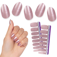 Color Street Princess Cut tiras rosa dorado brillantes para un look elegante