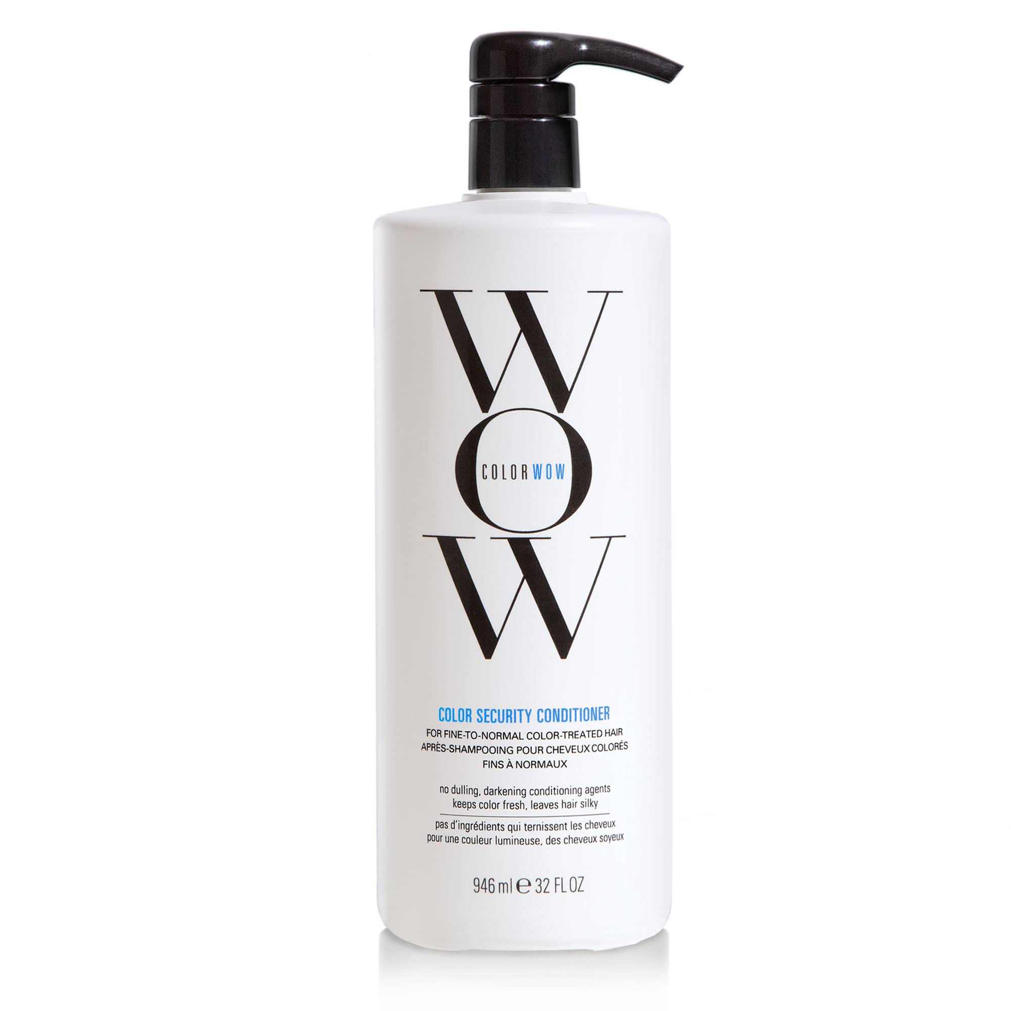 COLOR WOW Color Security Conditioner, bote volcado, hidratación ligera para color duradero
