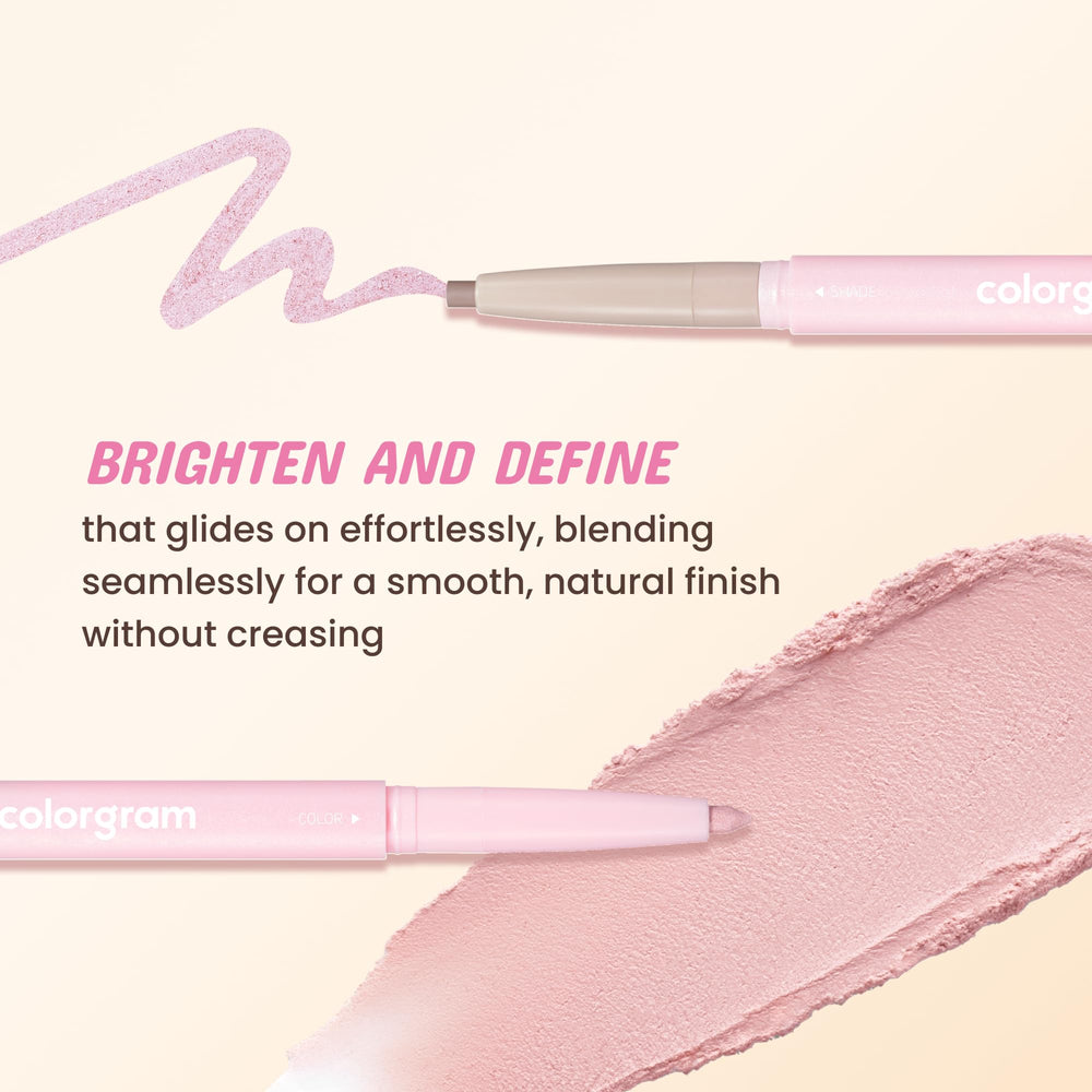 COLORGRAM Lápiz iluminador ojo, ideal para maquillaje natural diario y realce sutil.
