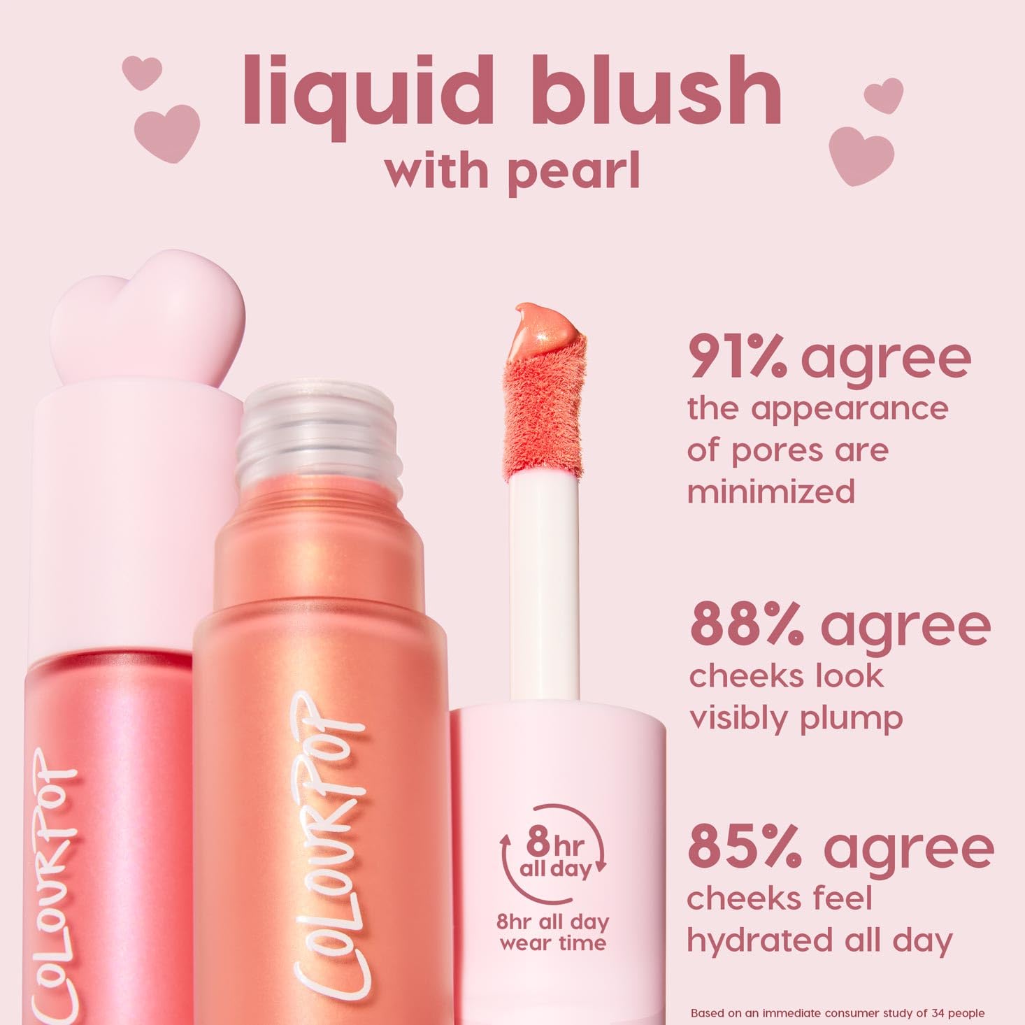 ColourPop blush líquido ofrece brillo sutil para un look fresco.