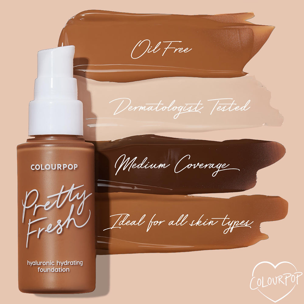 ColourPop Pretty Fresh fundación, efecto hidratante gracias al ácido hialurónico.