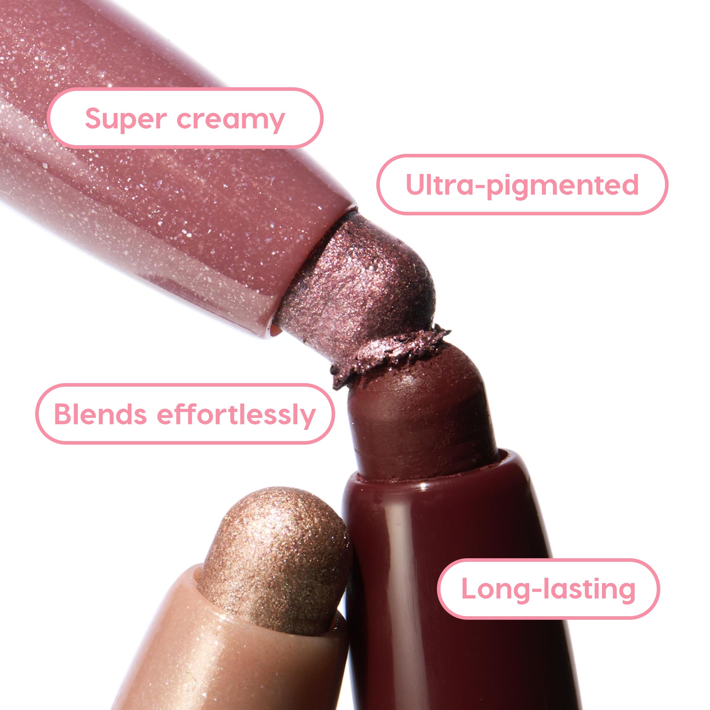 Shadow Stix Rose Goals aplicación rápida desliza y difumina con facilidad.