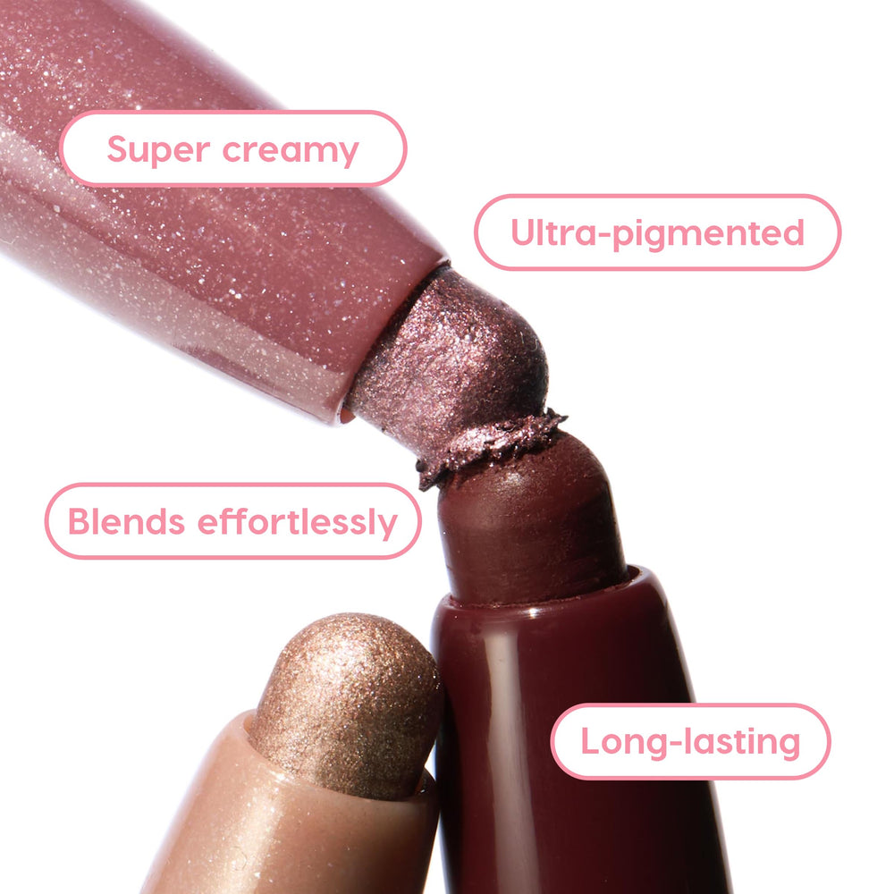 Shadow Stix Rose Goals aplicación rápida desliza y difumina con facilidad.