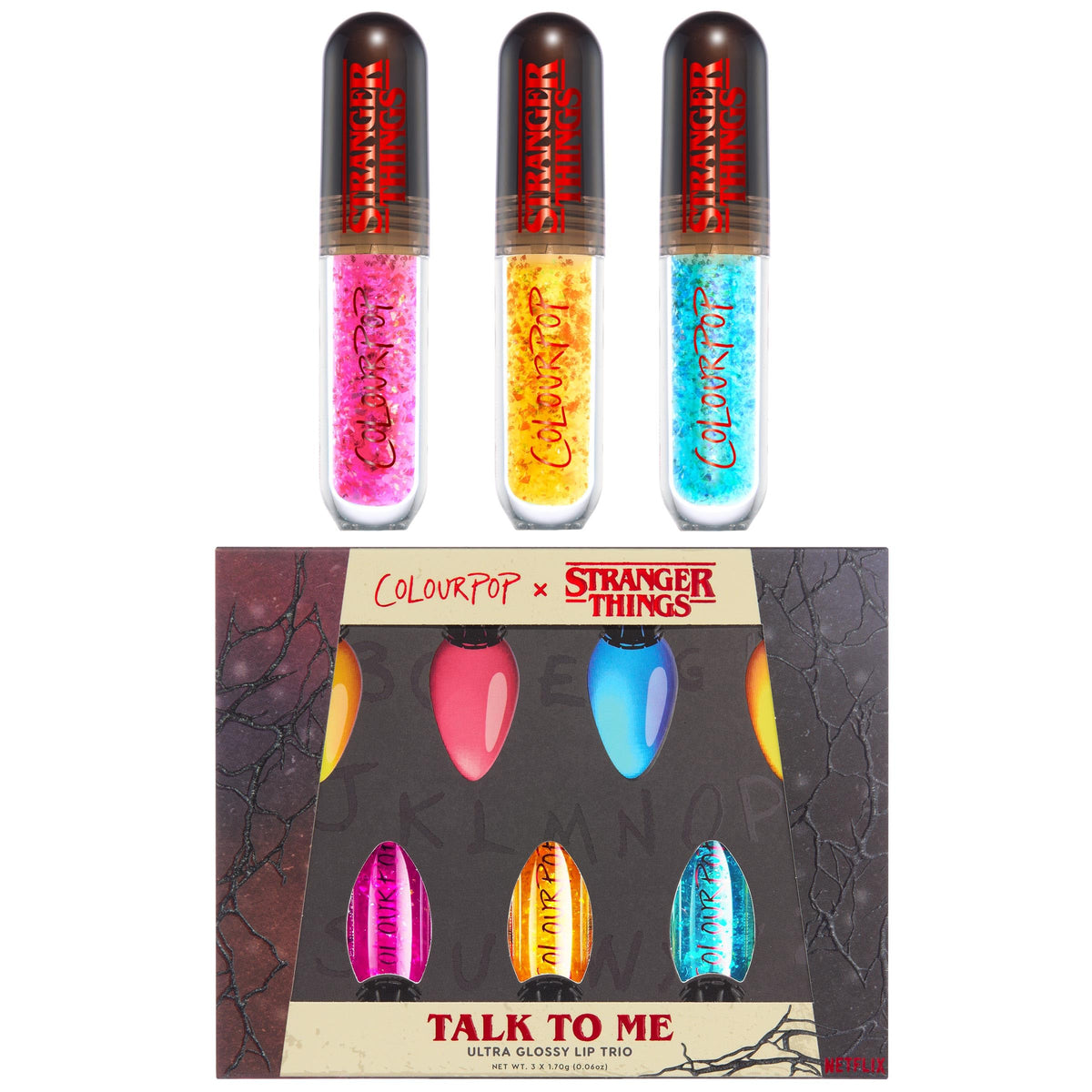 ColourPop Habla Conmigo Trío brillos Ultra Gloss con acabado suave y cómodo para labios