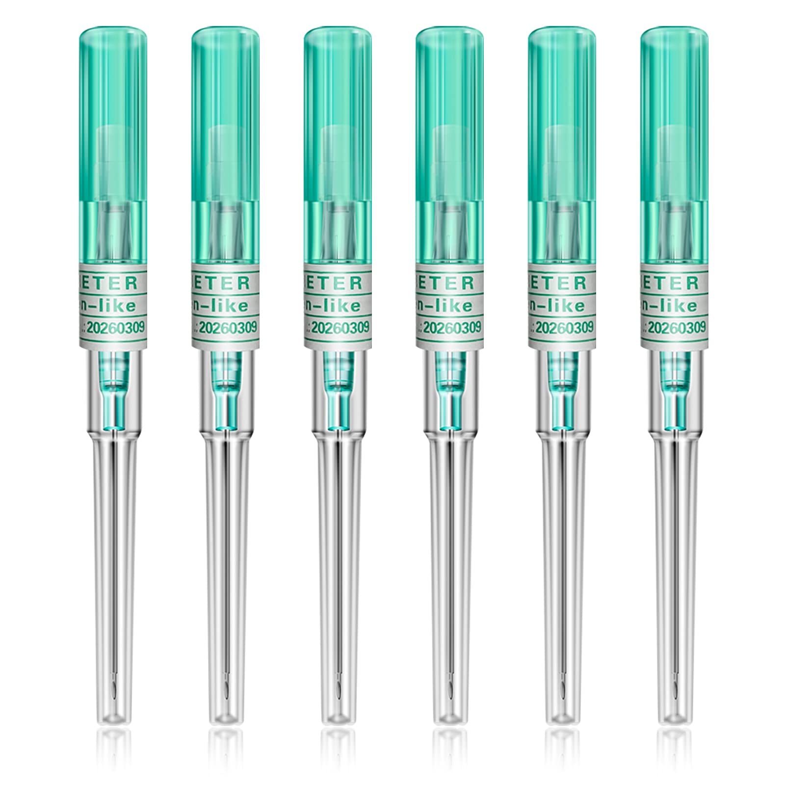 Agujas combofix 18G en juego de 6 unidades para piercing de precisión.