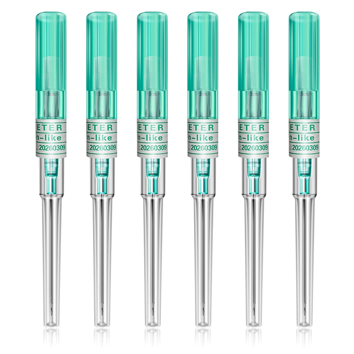 Agujas combofix 18G en juego de 6 unidades para piercing de precisión.