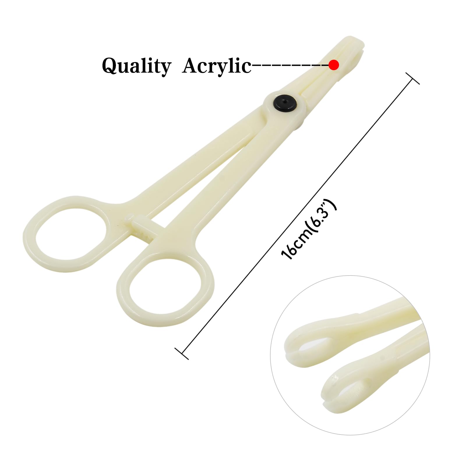 Combofix pinzas desechables para piercing con ranuradas internas, mejor agarre.