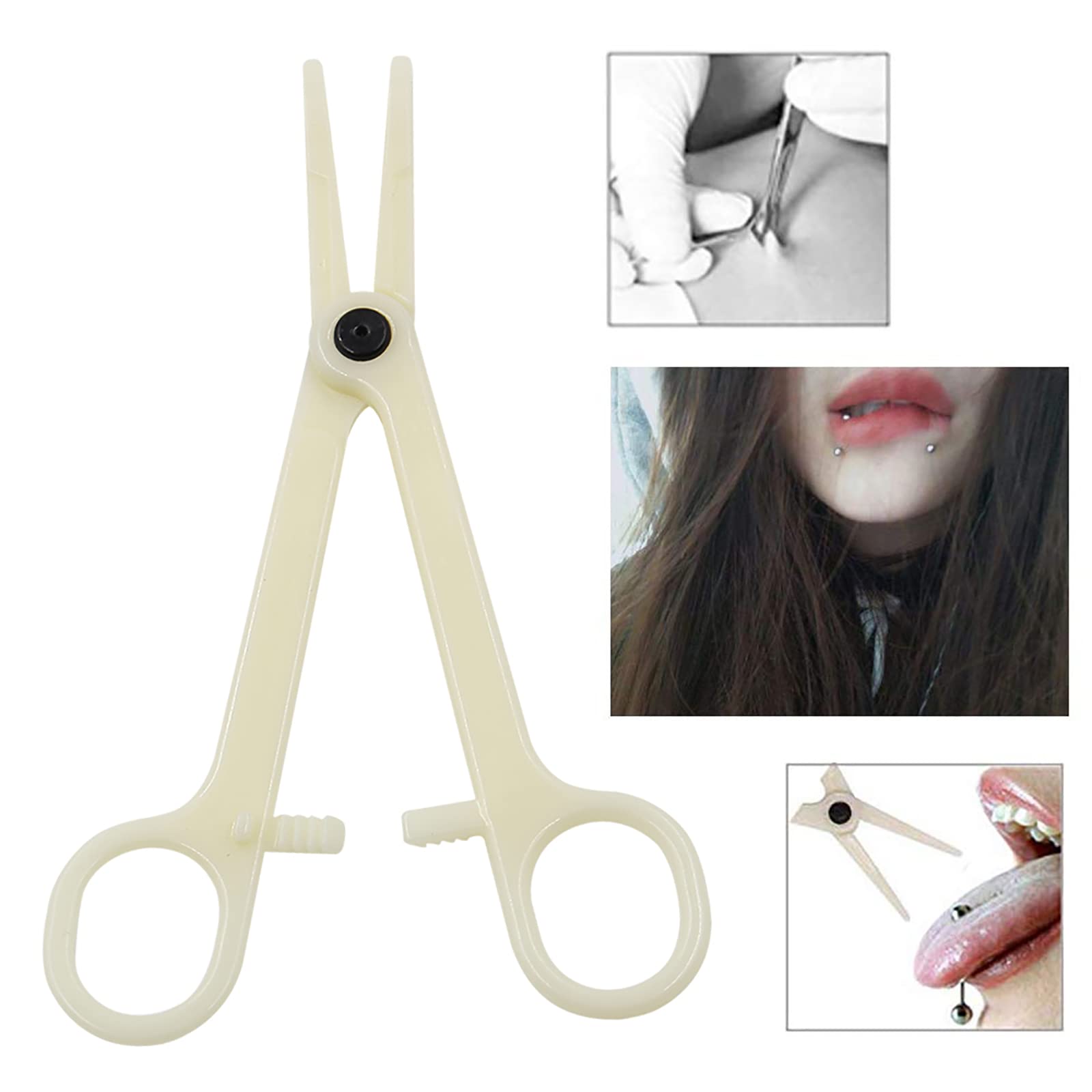 Combofix pinzas desechables para piercing, uso sencillo y rápido.