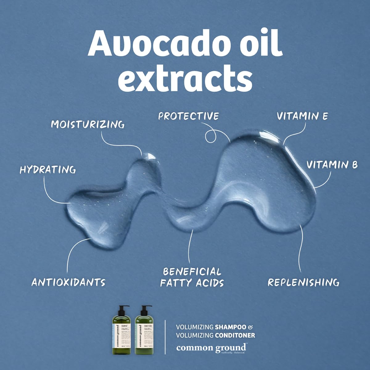 Aceite de aguacate en fórmula natural para cabello sano.