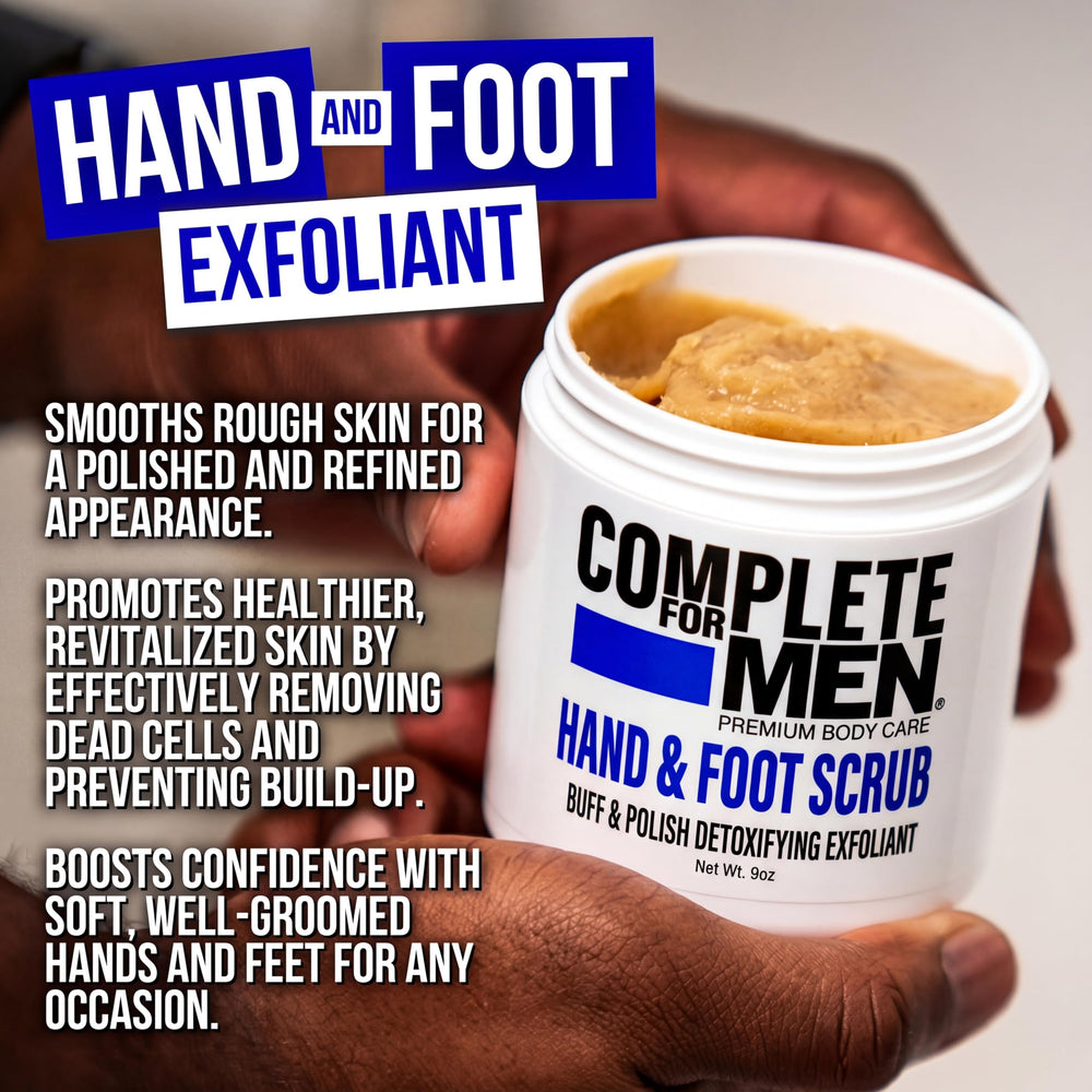 Complete For Men – aceite de aguacate enriquecido que hidrata durante la exfoliación.