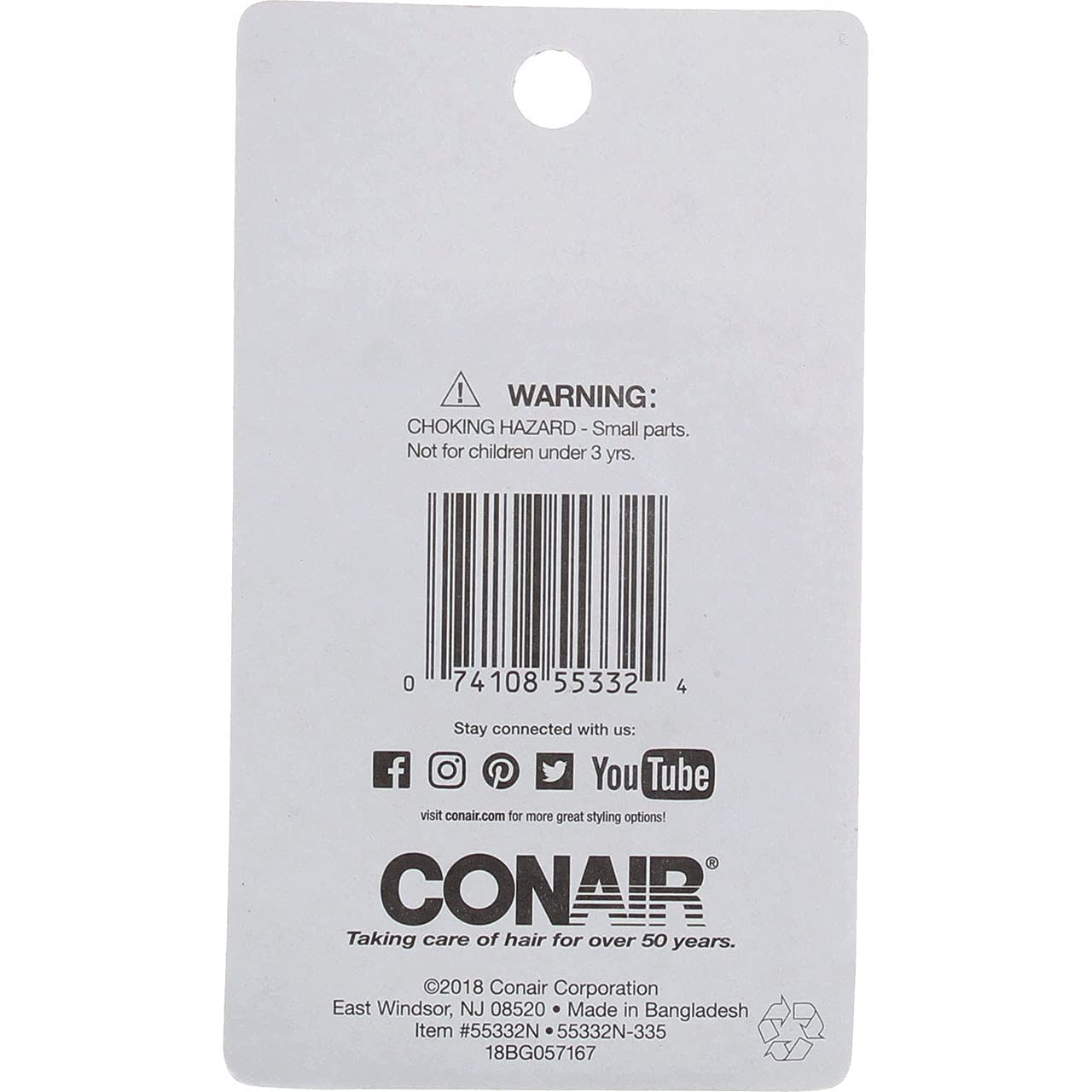 Conair 55332, red de cabello marrón, pieza 2 para maquillaje y peinado.