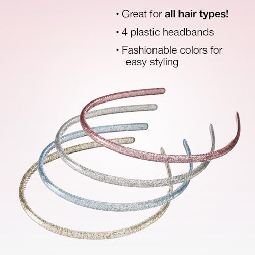 Conair Scunci diadema brillante azul hielo para cabello sujetado con elegancia.