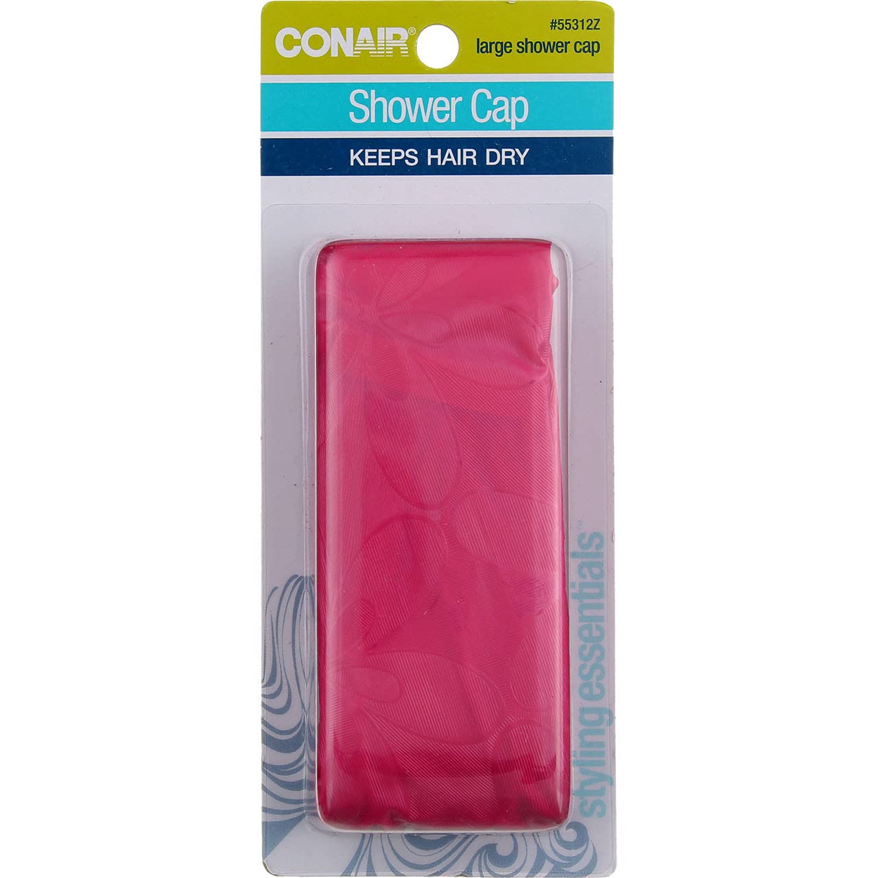 Gorro de ducha grande Conair en azul pastel mantiene el cabello seco