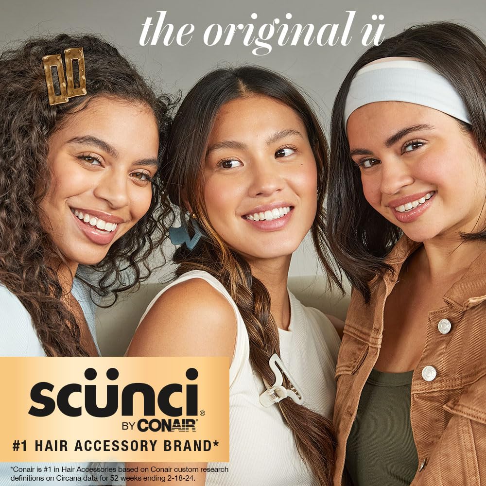 Conair Scunci Original Scrunchie para cabello grueso, perfecto para peinados diarios.