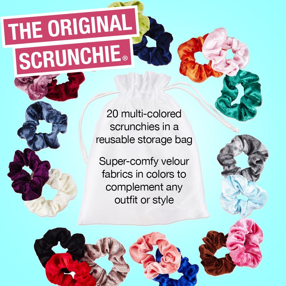 Conair Scunci Original Scrunchie Velvet para pelo largo, evita tirones y marcas.