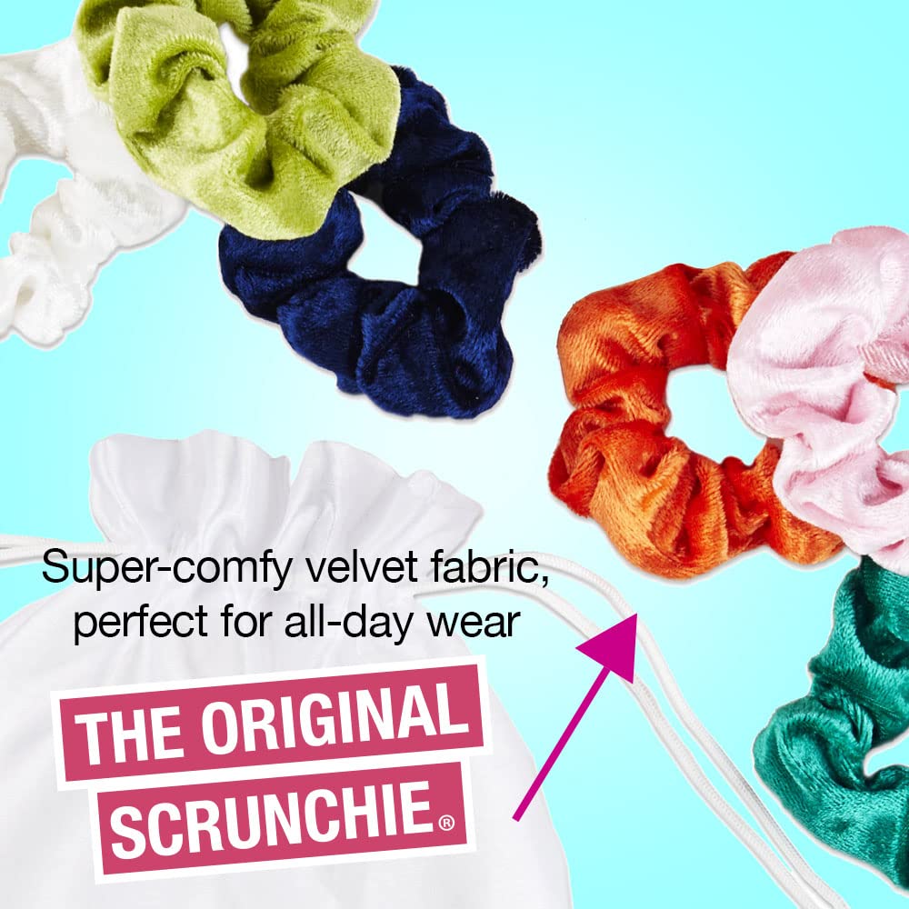 Conair Scunci Original Scrunchie velvet para deporte, agarre seguro durante entrenamientos.