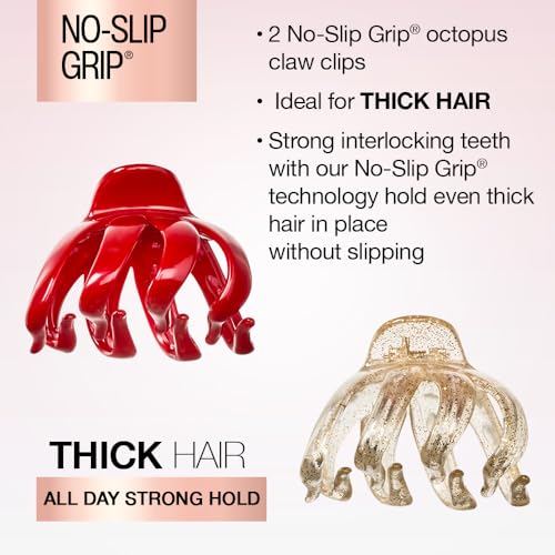 Pinza pulpo champagne brillante de Conair Scunci, para looks brillantes