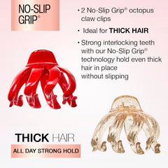 Pinza pulpo champagne brillante de Conair Scunci, para looks brillantes