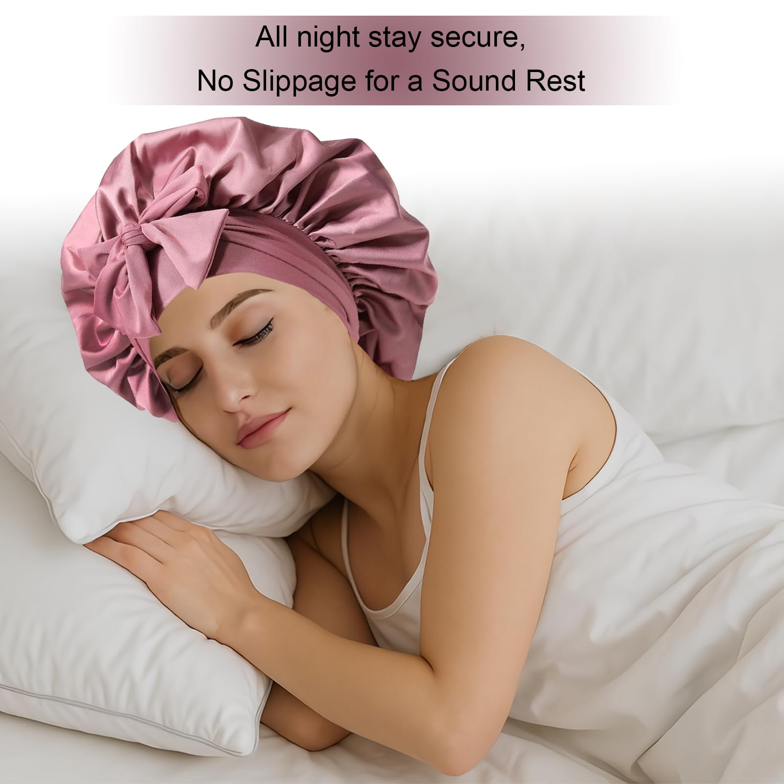Confvrter gorro de satén protege la humedad del cabello durante la noche.