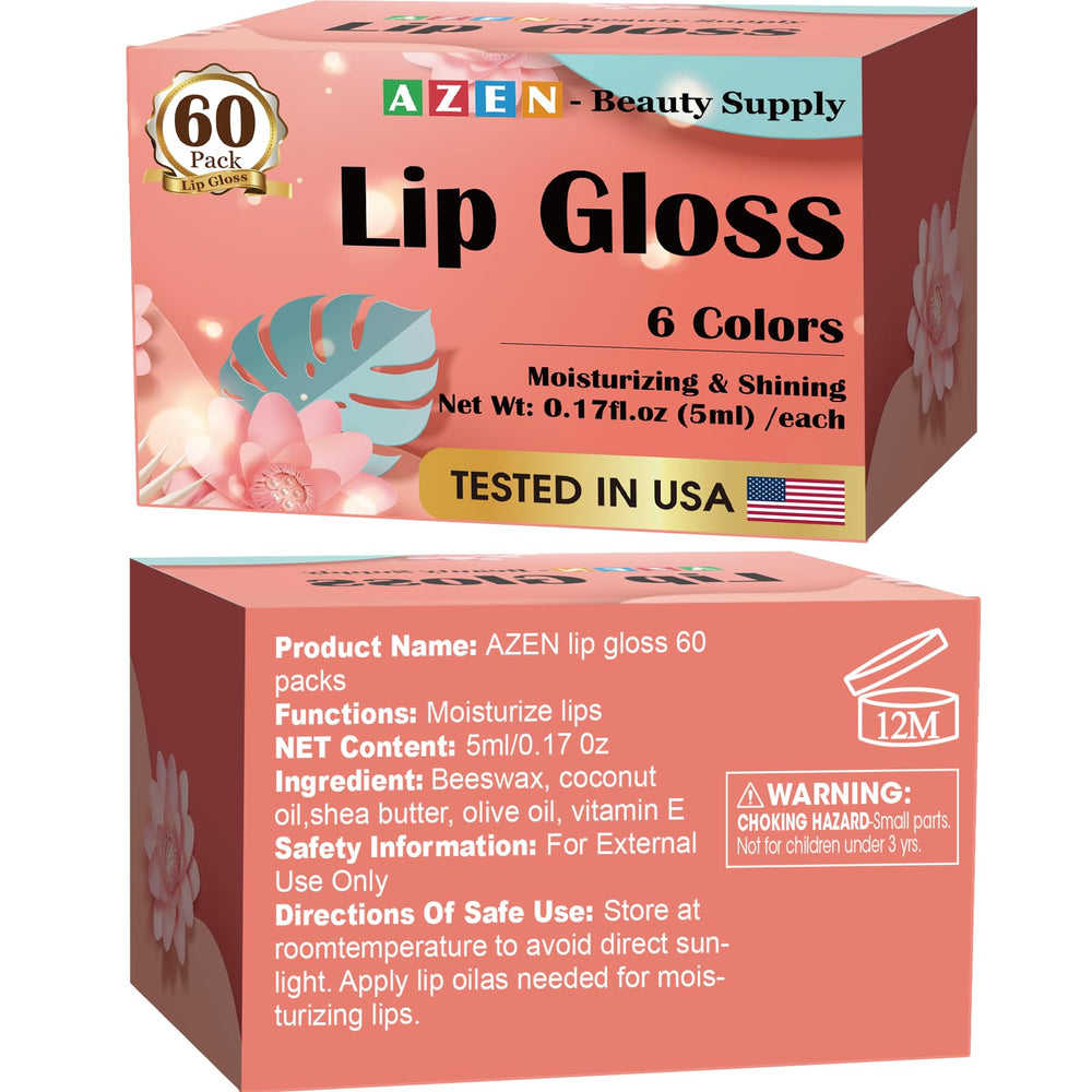Conjunto de 60 tonos AZEN para el cuidado diario de labios.