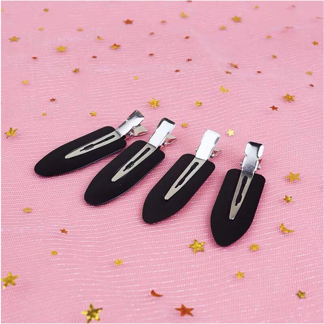 Conpru pinzas para cabello sin dientes, aleación y plástico duradero para uso prolongado.