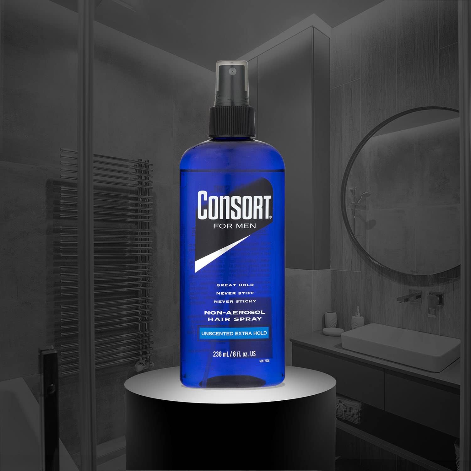 Consort spray para cabello 8oz sin fragancia ideal para peinar sin peso