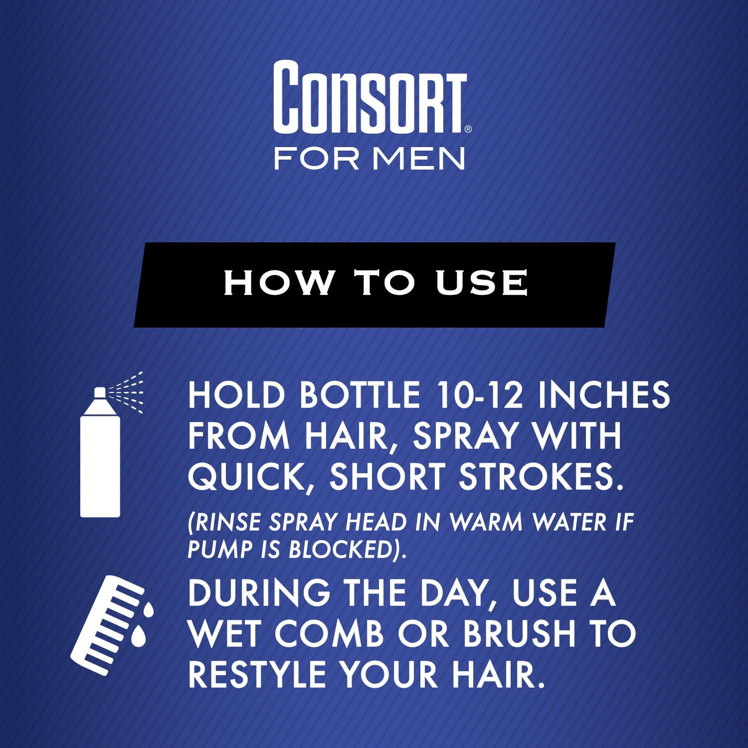 Consort spray para cabello 8oz sin fragancia, mantiene el peinado con control