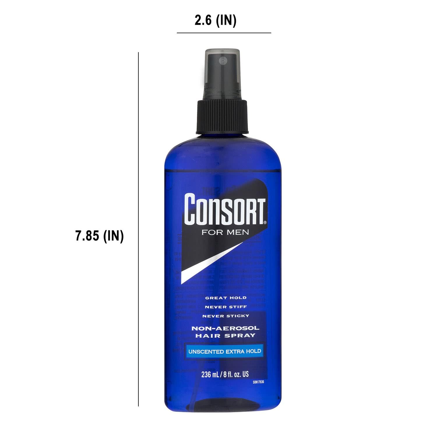 Consort spray para cabello 8oz sin fragancia, práctico en dos botellas