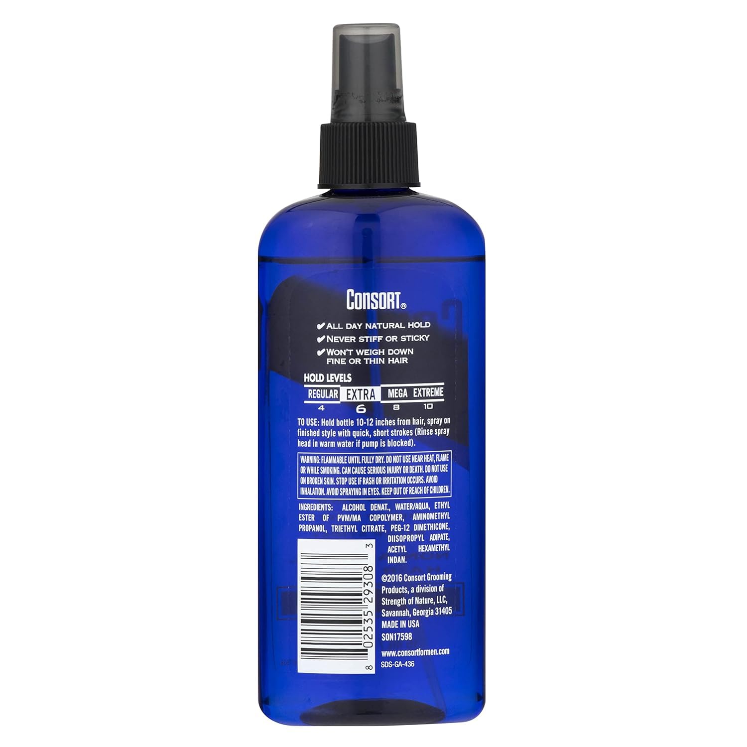 Consort spray para cabello 8oz no aerosol, fácil de aplicar
