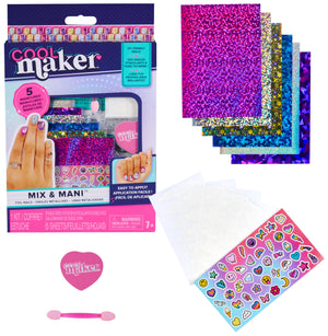Cool Maker Mix & Mani Foil Nails: kit de inicio para uñas brillantes en casa