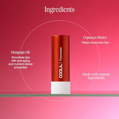 COOLA bálsamo labial mineral tintado, protección suave durante actividades al aire libre.
