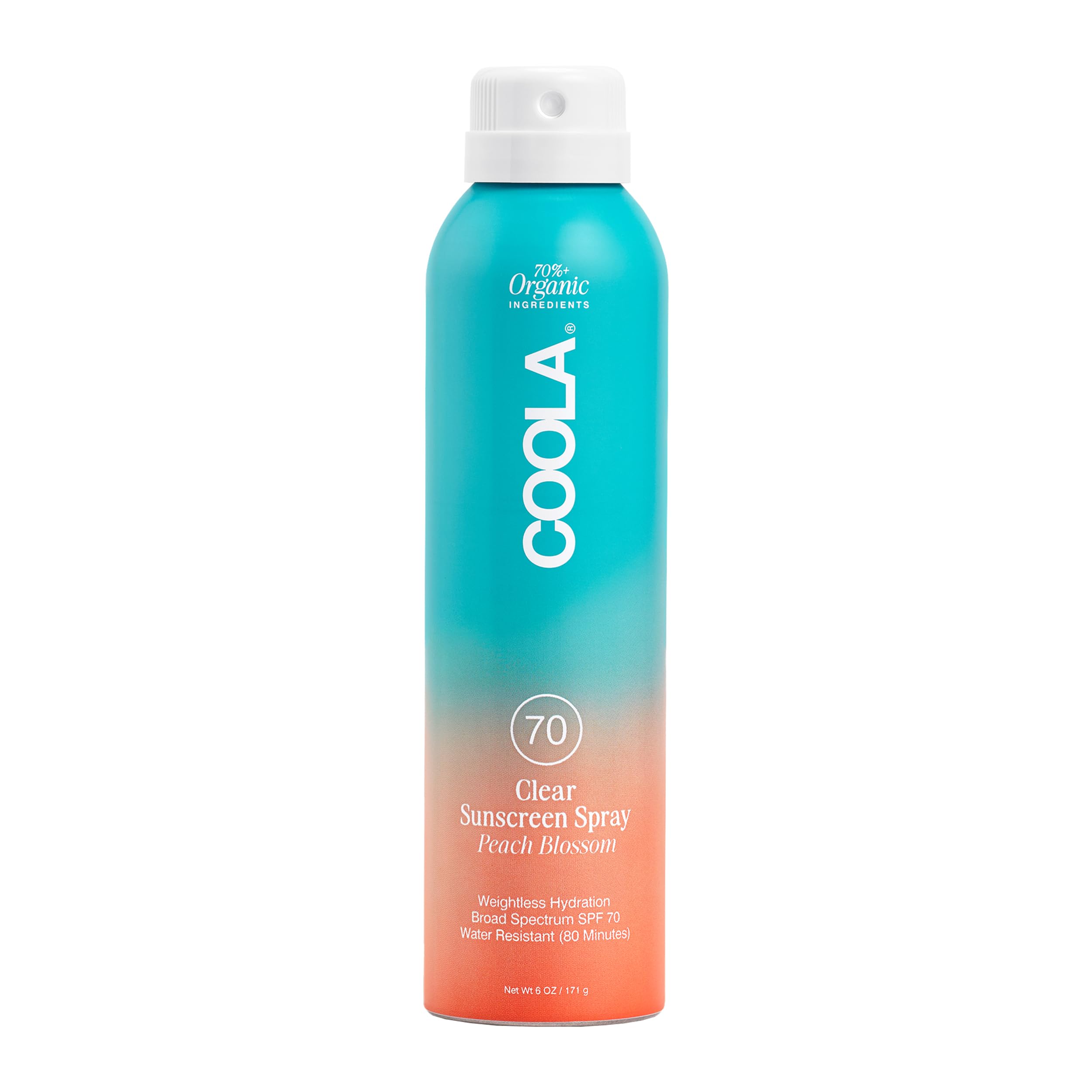 COOLA proteccion solar SPF70 spray: protección duradera y suave para la piel expuesta.