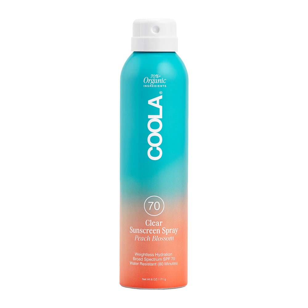 COOLA proteccion solar SPF70 spray: protección duradera y suave para la piel expuesta.