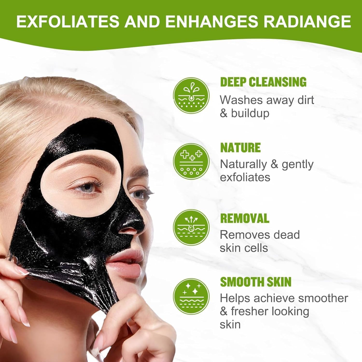 Coperalcool mascara rostro iluminado con aloe vera para nutrición suave de la piel.
